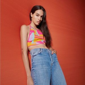 Zara colorful halter top